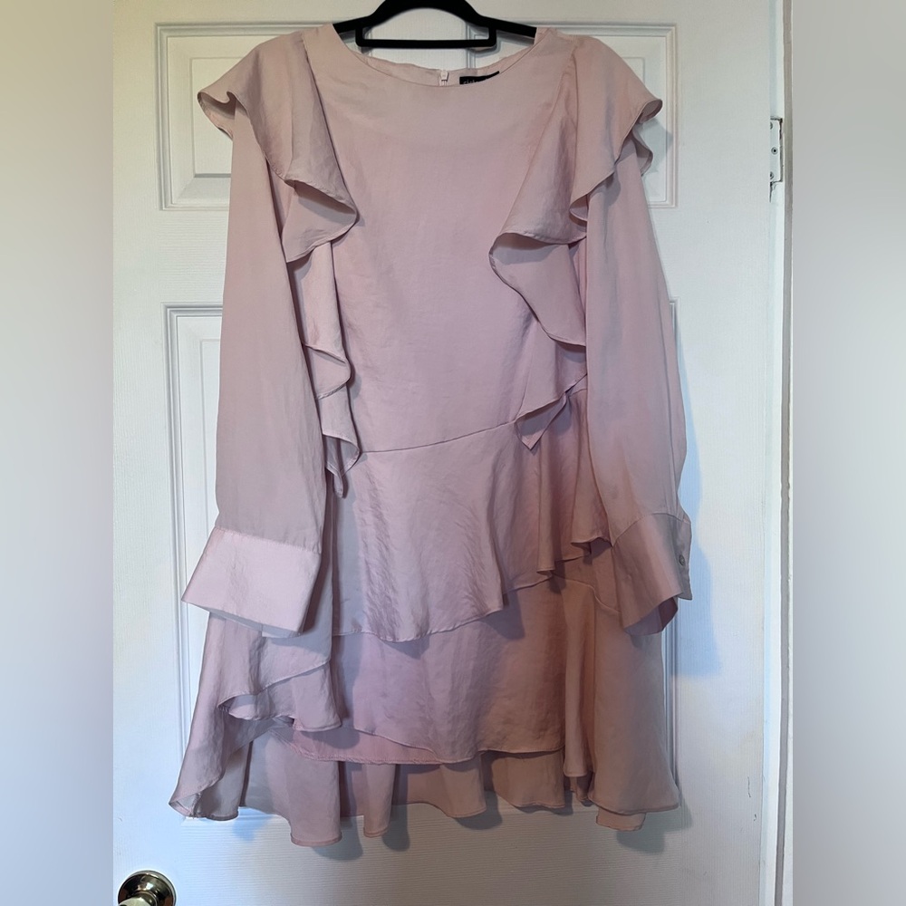 COPY - Sister Jane long sleeves ruffle dress light pink